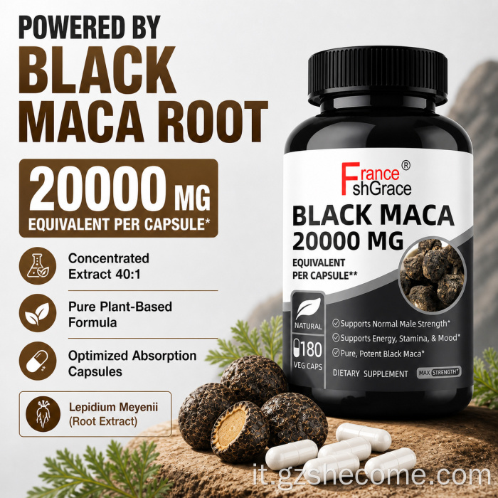 Shecome Black Maca Boost Energy Pillole per l'ingrandimento del pene